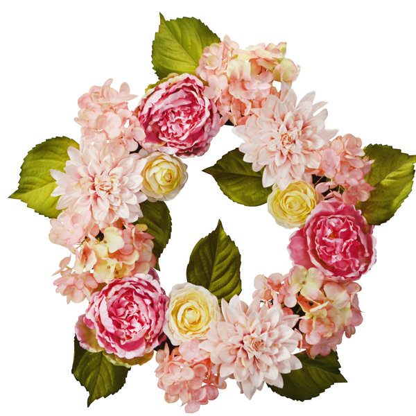 House of Hampton® Faux Silk 24'' Wreath & Reviews Wayfair